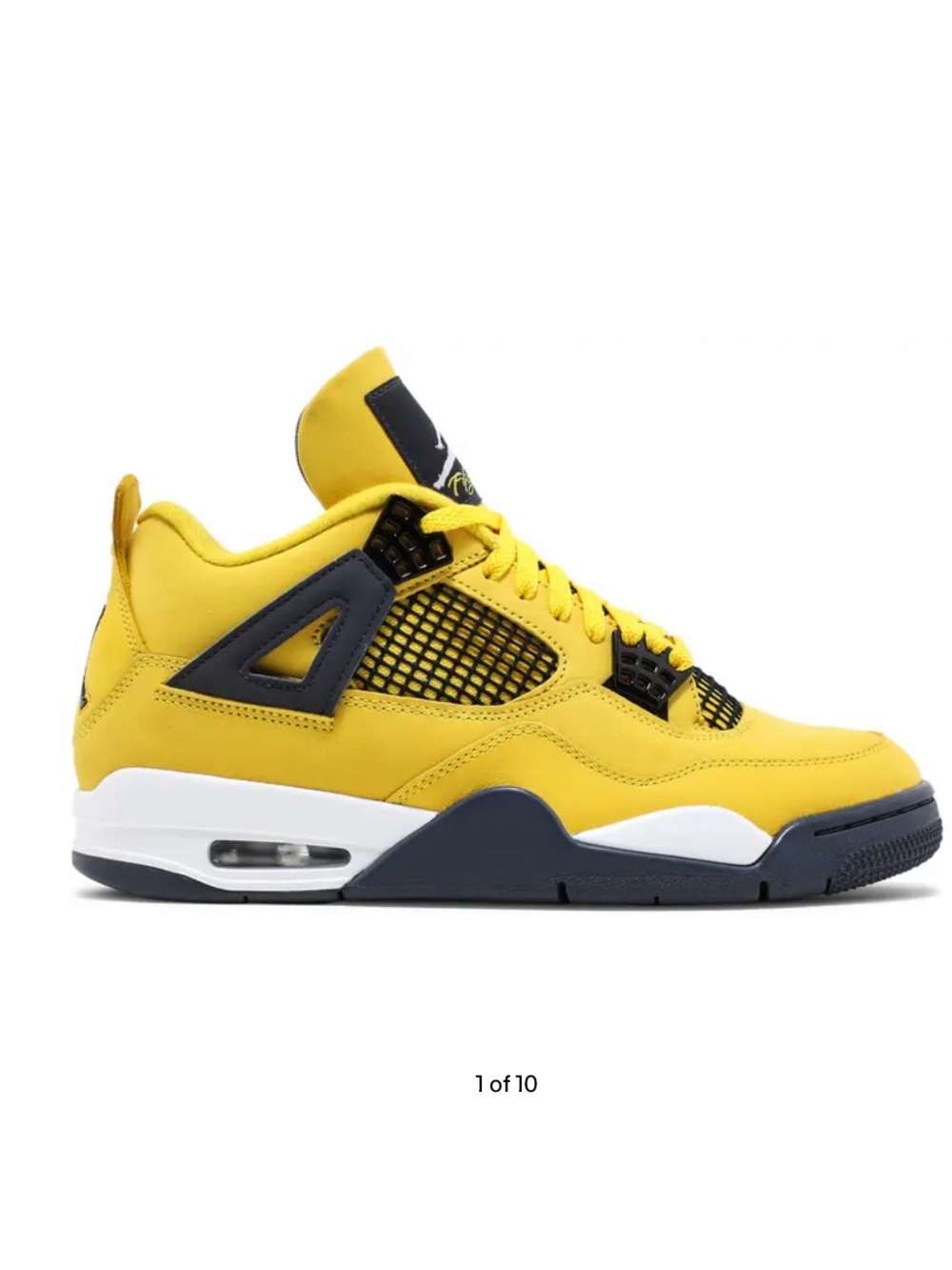 Air Jordan 4 Retro Men’s Sneakers - Yellow/Black “Lightning”